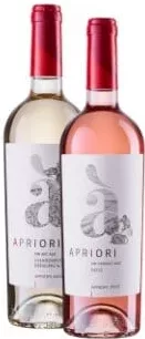 Vin APRIORI Chardonnay, Riesling & Rkațiteli alb sec / Merlot rosé demisec, 0,75 L, 1 sticlă