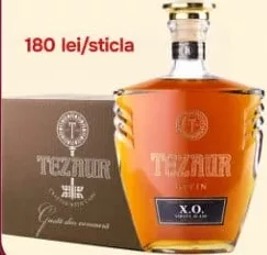 TEZAUR Gold V.S.O.P., divin, 10 ani, cutie 6 × 0,5 L; preț la cutie, 180 lei/sticlă