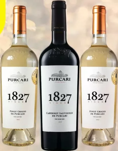 PURCARI 1827 Pinot Grigio / Cabernet Sauvignon, vin sec, 0,75 L
