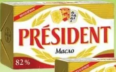 PRÉSIDENT 82,5% unt din smântână dulce, 180 g