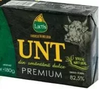 LACTIS 82,5% unt premium din smântână dulce, 180 g