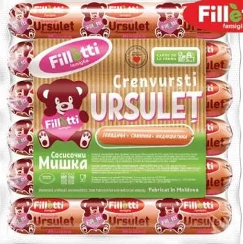 FILLETTI URSULEȚ crenvurști, 1 kg