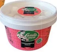 CĂSUȚA MEA mozzarella bile mari/mici, 250 g
