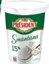 PRÉSIDENT 15% smântână, 350 g