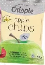 CRISPLE 40 g chipsuri de mere, diverse sortimente