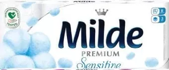 MILDE hârtie igienică, 3 straturi, 8 role, diverse sortimente