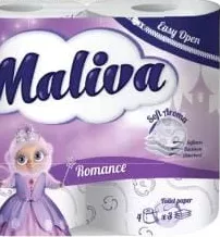 MALIVA hârtie igienică, 3 straturi, 4 role, diverse sortimente; cu Alina Card; fără card 25.99 MDL