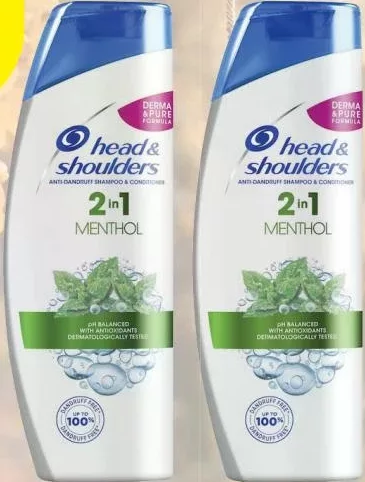 Head & Shoulders 2 в 1 Menthol, шампунь против перхоти, 360 мл