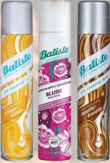Batiste, сухой шампунь, 200 мл, Dry Shampoo Plus Brilliant Blonde / Blush Flirty Floral / Dry Shampoo Plus Beautiful Brunette