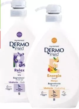 Dermomed, гель для душа с дозатором, 1 л, Relax Iris / Energia Mango; акционная цена 52,99 лея, с Alina Card 49,99 лея