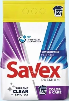 Savex Premium Supreme Clean & Protect Color & Care, концентрированное средство для стирки, 5,5 кг, 68 стирок