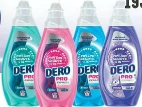 DERO PRO Express 15 Minute, жидкое средство для стирки, 37 стирок; Active, Color, Fresh, White