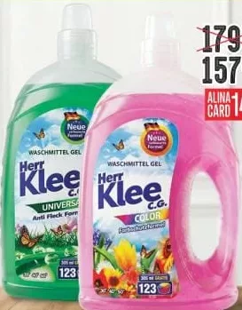 HERR KLEE C.G. жидкое средство для стирки, 4,305 л; Universal, Color; цена с Alina Card 149.99 MDL