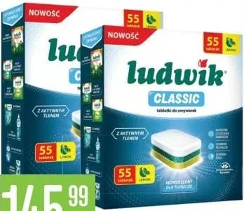 LUDWIK Classic таблетки для посудомоечной машины, 55 шт., лимон