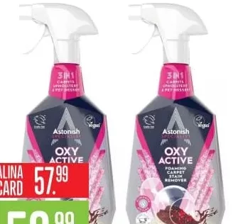 ASTONISH Oxy Active 3 в 1, спрей для чистки ковров и удаления пятен, 750 мл; цена с Alina Card 57.99 MDL