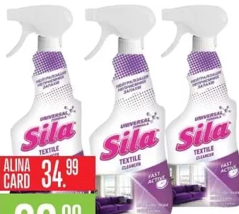 SILA Universal Textile Cleaner, спрей для чистки ковров, текстиля и мебели, 500 мл; цена с Alina Card 34.99 MDL