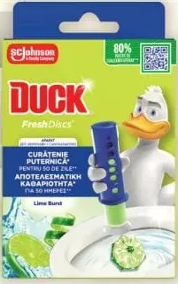DUCK Fresh Discs освежитель для унитаза, 36 г, Lime Burst, в ассортименте; цена с Alina Card 50.99 MDL
