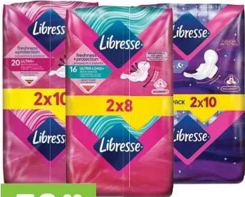 LIBRESSE Freshness & Protection гигиенические прокладки, 16/20 шт. (2 × 8 / 2 × 10), в ассортименте; Ultra, Ultra Long+, Classic Protection