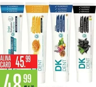 DK DENT Natural Protection / Propolis / Herbal Extracts / Activated Charcoal зубная паста, 100 мл, в ассортименте; с ALINA CARD: 45.99 MDL
