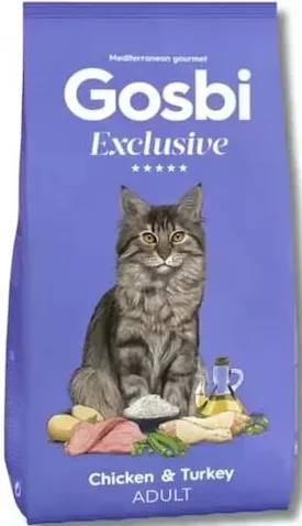 GOSBI Exclusive Adult, hrană pentru pisici adulte cu pui și curcan, vrac, preț pentru 1 kg