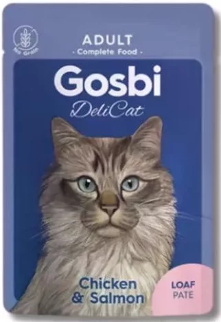 GOSBI Delicat Adult, pate pentru pisici adulte cu pui și somon, 70 g
