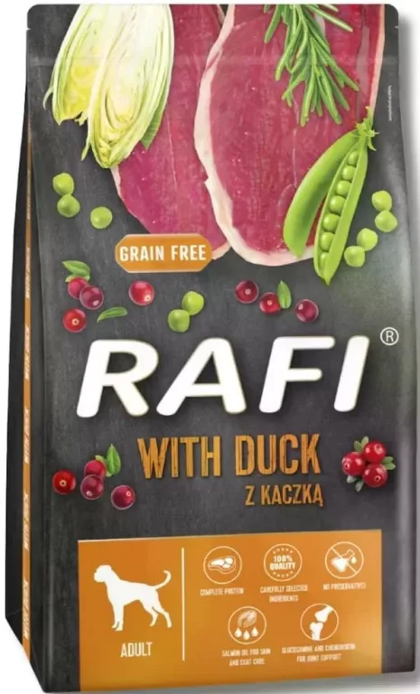 RAFI Grain Free Adult, hrană pentru câini adulți, rață, 1 kg vrac