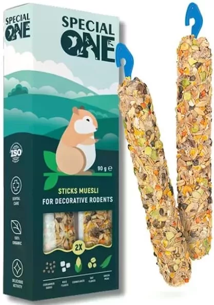 SPECIAL ONE Sticks Muesli, палочки с мюсли для грызунов, 2 шт., 90 г