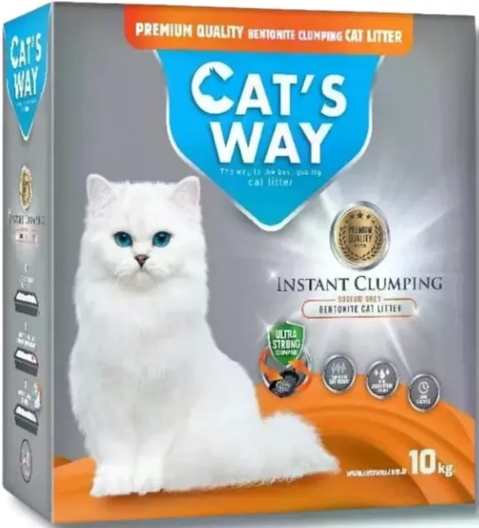 Cat’s Way Sodium Grey Instant Clumping, așternut pentru pisici, 6 L