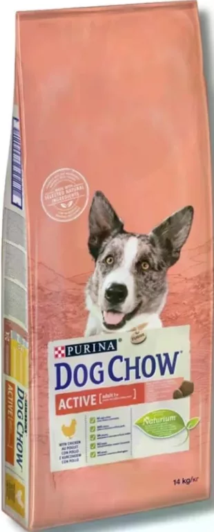 Purina Dog Chow, hrană uscată pentru câini, în sortiment (în imagine: Active Adult 1+, cu pui), 1 kg, vrac