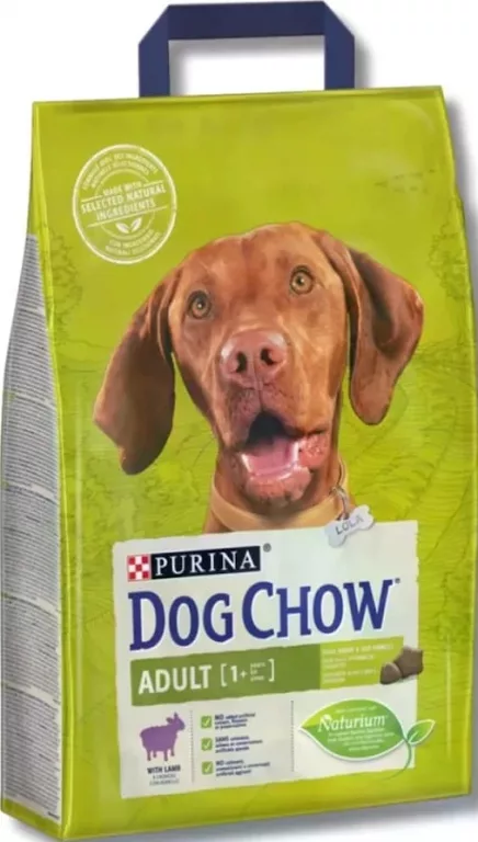 Purina Dog Chow Adult 1+, hrană uscată pentru câini adulți de la 1 an, miel / somon, 2,5 kg