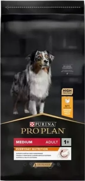 Purina Pro Plan Medium Adult Everyday Nutrition, hrană uscată pentru câini adulți de talie medie 1+, cu pui, 1 kg (vrac*)