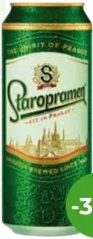 STAROPRAMEN Bere blondă, doză 0,5 L