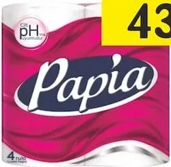 Hârtie igienică „Papia”, 4 buc.