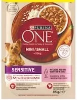 Hrană pentru pisici „Purina” One în sortiment, 85 g (Mini/Small Sensitive)