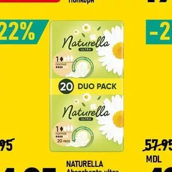 NATURELLA Absorbante ultra duo normal 20buc