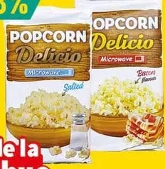 DELICIO Popcorn pentru microunde cu bacon/sare, 80 g, 1 buc