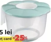 Bol pentru mixer Gondol Plastik Bonny, 2,5 L — preț card −25%, pentru deținătorii de card sau utilizatorii UDS TELEMARKET; 01–31.10.2026
