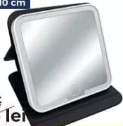 Oglindă cu iluminare LED și suport pliabil, 9,5 × 10 cm; promoție 1–18 octombrie 2026; preț cu card TOP: 76 lei (−15% cu cardul de fidelitate sau în aplicația UDS, statut TOP)