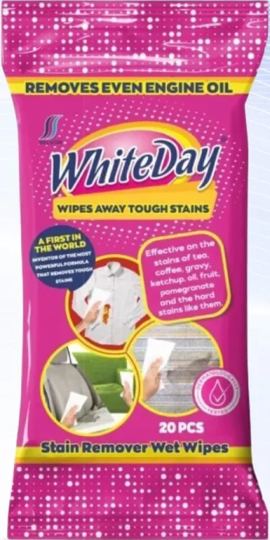 Șervețele pentru îndepărtarea petelor White Day, 20 buc; preț exclusiv online; nu se cumulează cu alte promoții și reduceri