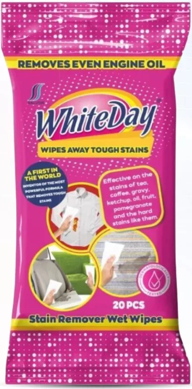 Șervețele pentru îndepărtarea petelor White Day, 20 buc; preț exclusiv online; nu se cumulează cu alte promoții și reduceri