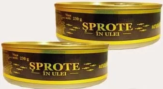 АКВАРИУМ Șprote în ulei 230 g