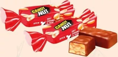 ROSHEN Bomboane Candy Nut, caramelă moale-arahide, 200 g
