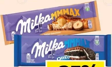 MILKA MMMAX Ciocolată, sortiment divers: Toffee Ganznuss/Oreo, 300 g
