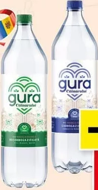 GURA CĂINARULUI Apă minerală, sortiment divers: necarbogazificată/carbogazificată, 1,5 L