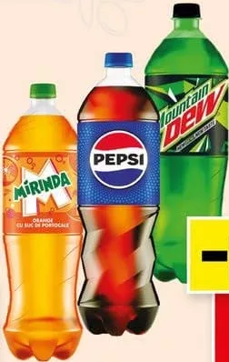 PEPSI/MIRINDA/MOUNTAIN DEW Băutură carbogazoasă, sortiment divers, 1 L