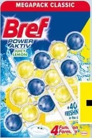 BREF Soluție WC Power Activ, 3 × 50 g