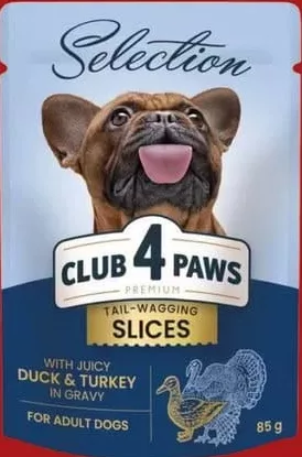 CLUB4PAWS Hrană pentru câini, sortiment divers, 85 g