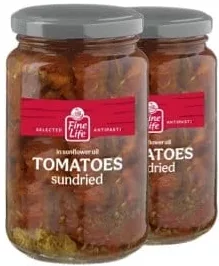 FINE LIFE Roșii uscate jumătăți în ulei de floarea-soarelui, 280 g, preț/bucată