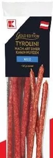 K-GOLD EDITION Cârnați Tyrolini, clasic / condimentați / picanți, 90 g