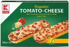 K-CLASSIC Baghete tomate-mozzarella, congelate, 250 g (2 x 125 g)